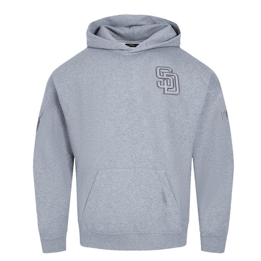 Pro Standard Men's MLB San Diego Padres Neutral Drop Shoulder Pullover Hoodie - Dk Grey - DK GREY