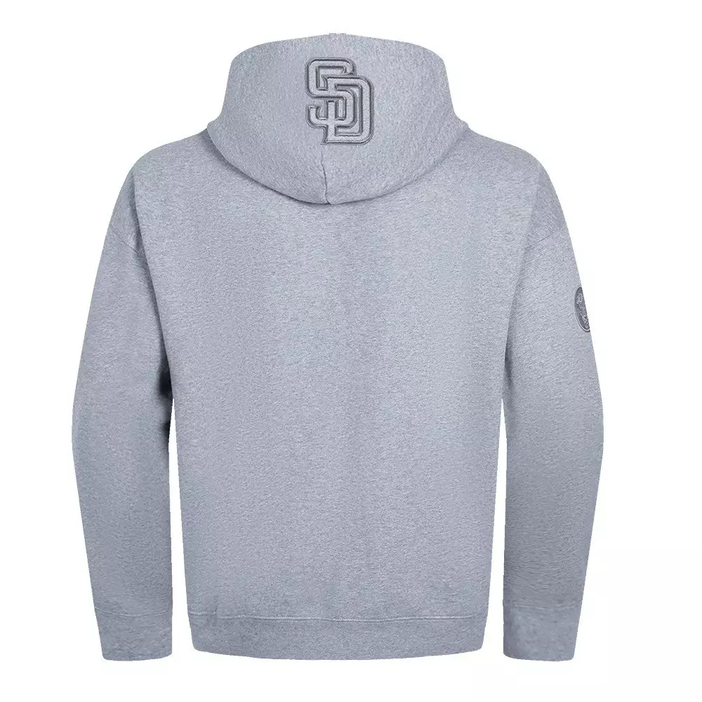 Pro Standard Men's MLB San Diego Padres Neutral Drop Shoulder Pullover Hoodie - Dk Grey - DK GREY