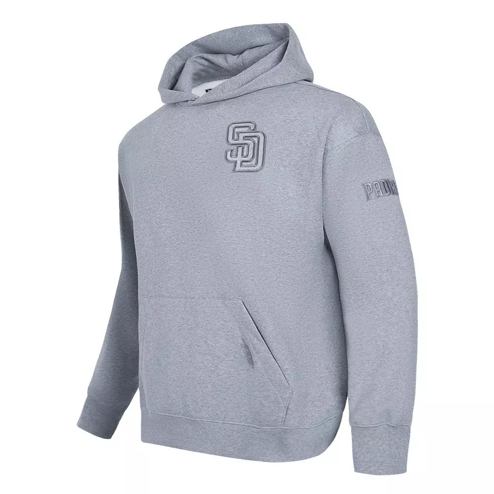 Pro Standard Men's MLB San Diego Padres Neutral Drop Shoulder Pullover Hoodie - Dk Grey - DK GREY