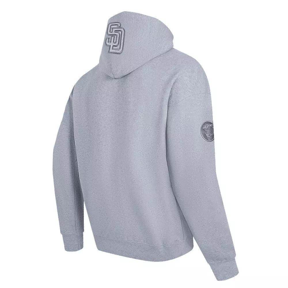 Pro Standard Men's MLB San Diego Padres Neutral Drop Shoulder Pullover Hoodie - Dk Grey - DK GREY