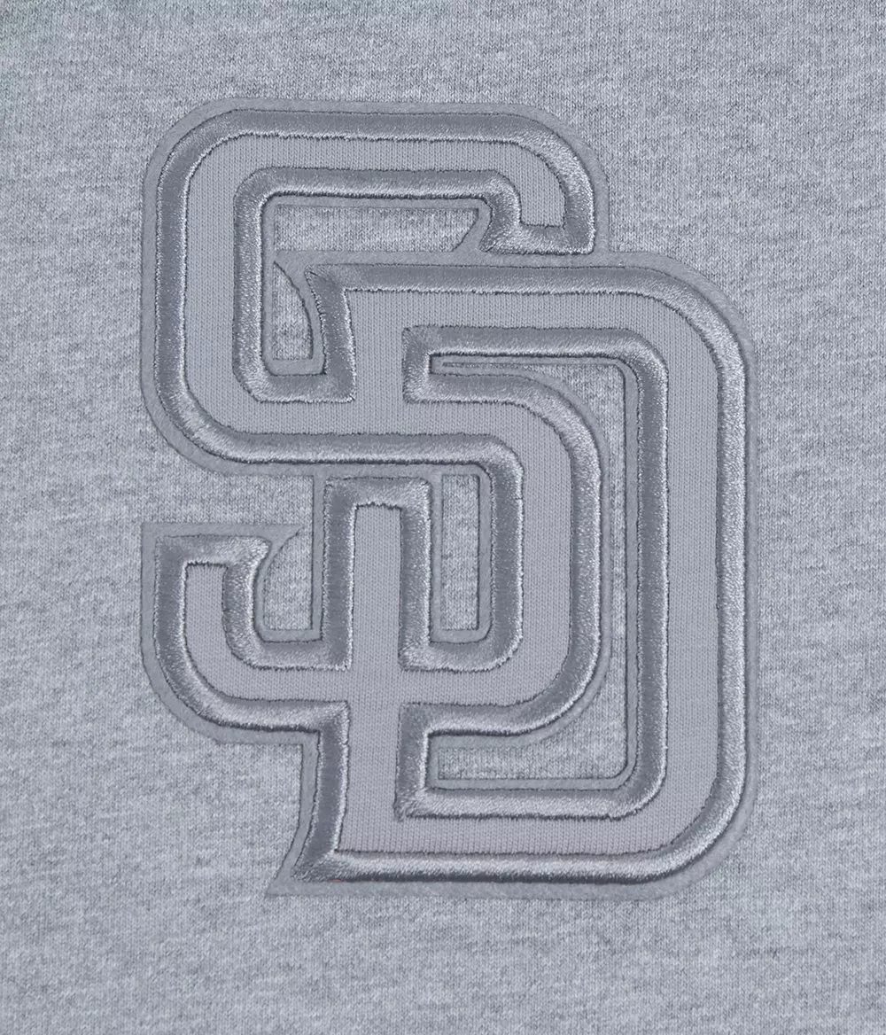 Pro Standard Men's MLB San Diego Padres Neutral Drop Shoulder Pullover Hoodie - Dk Grey - DK GREY