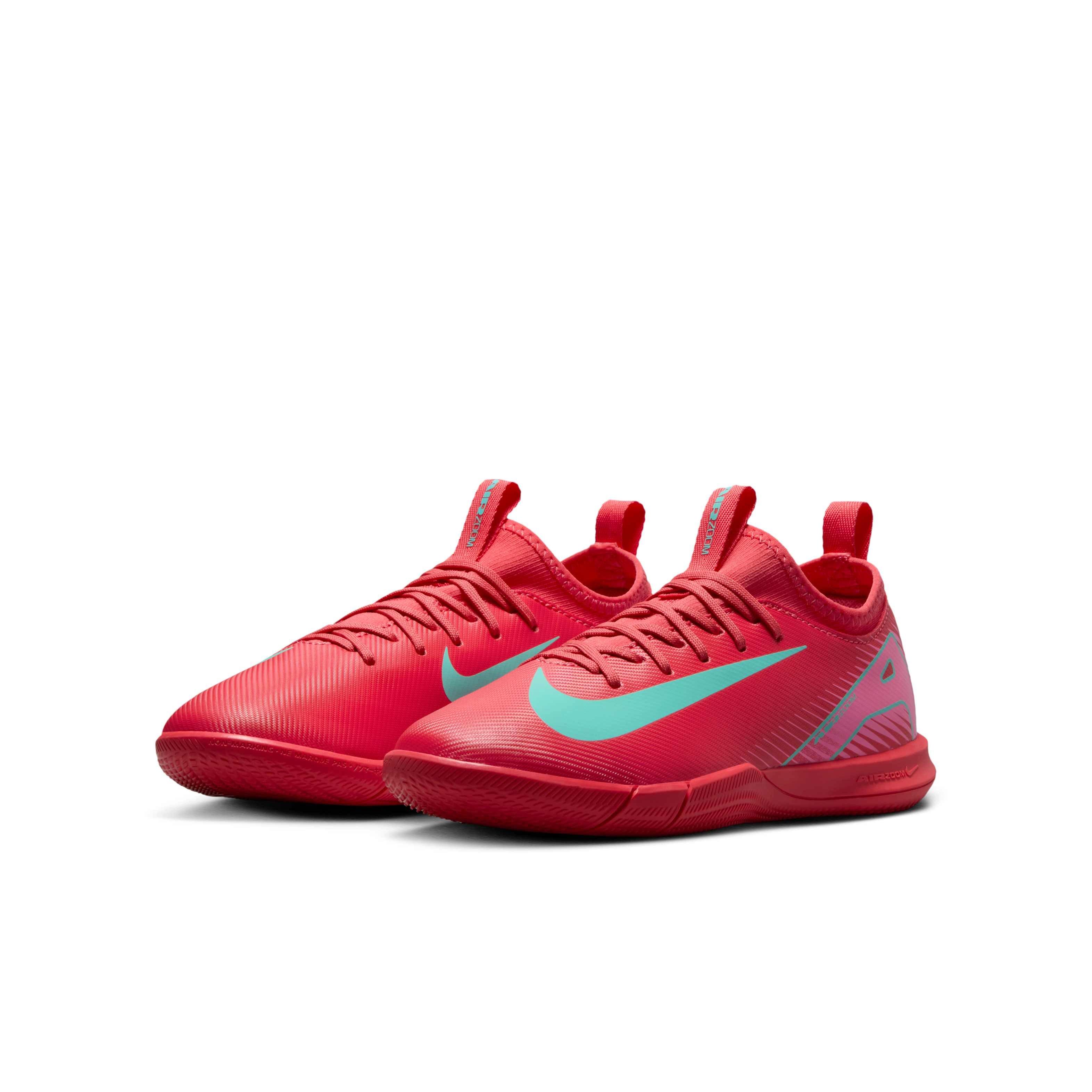 Nike Jr. Mercurial Vapor 16 Academy IC Grade School Kids' "Ember Glow/Aurora Green" Soccer Shoe