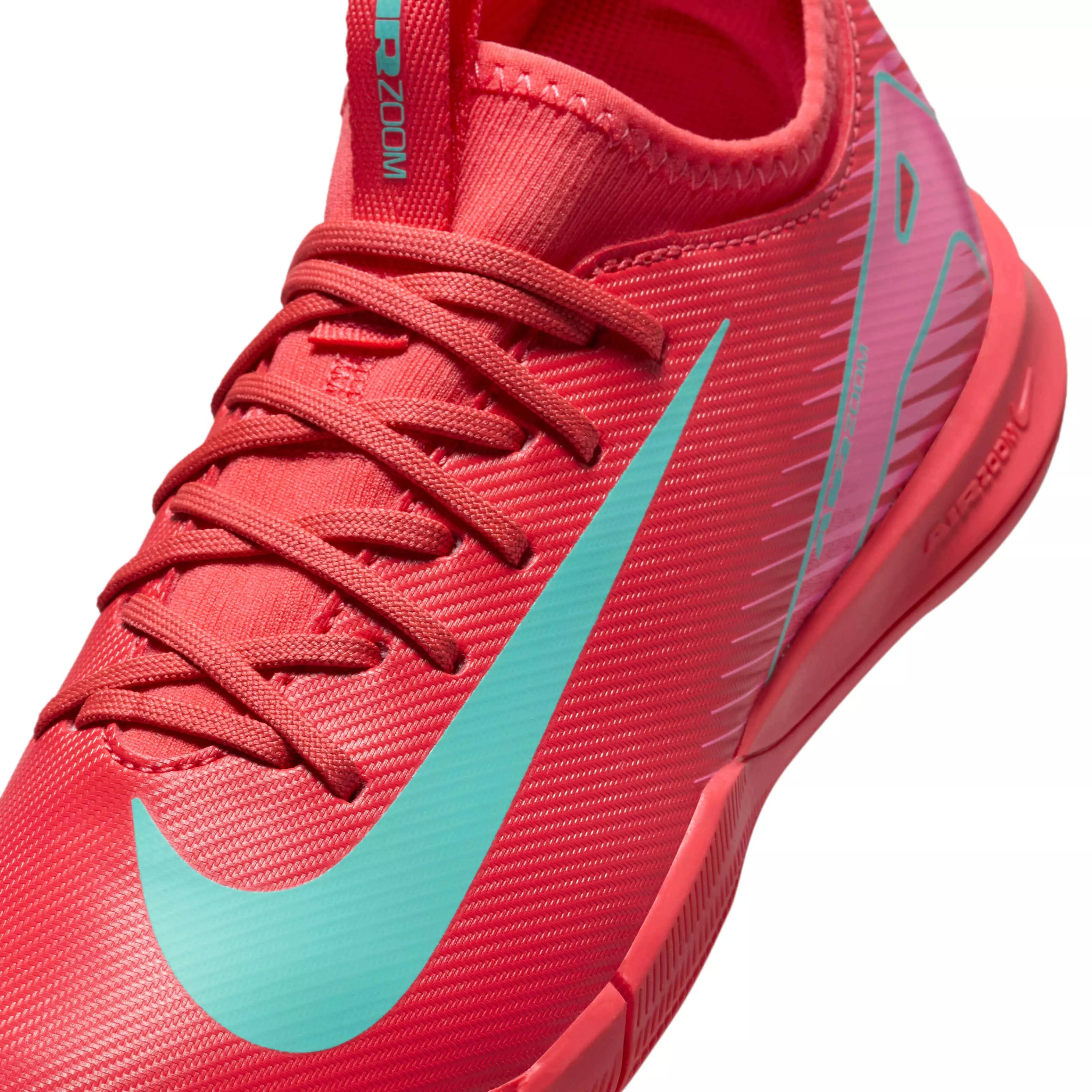 Nike Jr. Mercurial Vapor 16 Academy IC "Ember Glow/Aurora Green" Grade School Kids' Soccer Shoe - EMBER/GREEN