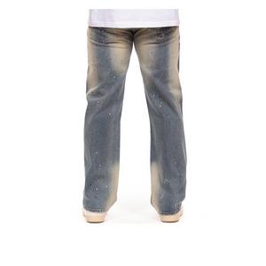 AKOO Men's Artisan Relaxed Fit Grey Wash Denim Jeans