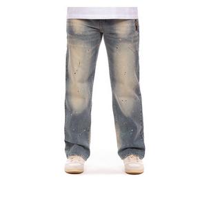 AKOO Men's Artisan Relaxed Fit Grey Wash Denim Jeans