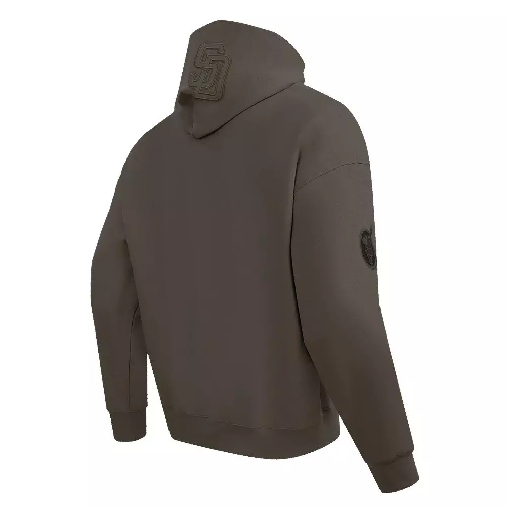 Pro Standard Men's MLB San Diego Padres Neutral Drop Shoulder Pullover Hoodie - Dk Taupe - DK TAUPE