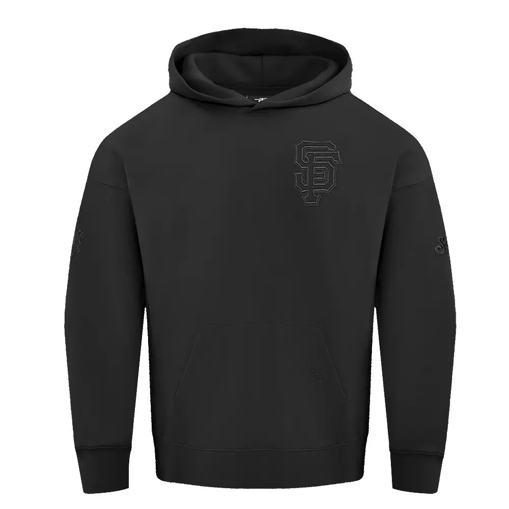 Pro Standard Men's MLB San Francisco Giants Neutral Drop Shoulder Pullover Hoodie - Black - BLACK