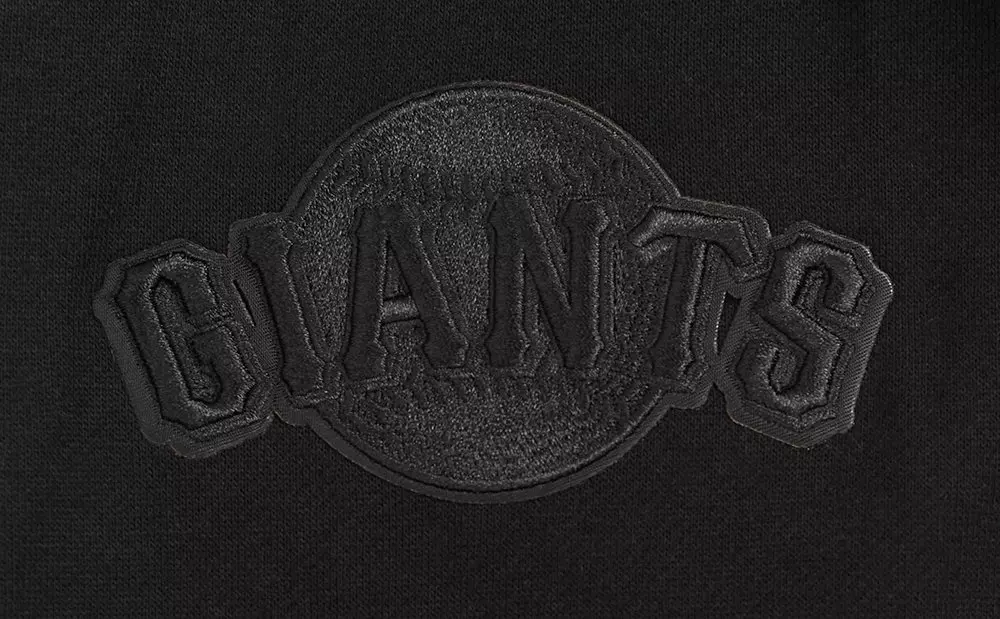 Pro Standard Men's MLB San Francisco Giants Neutral Drop Shoulder Pullover Hoodie - Black - BLACK