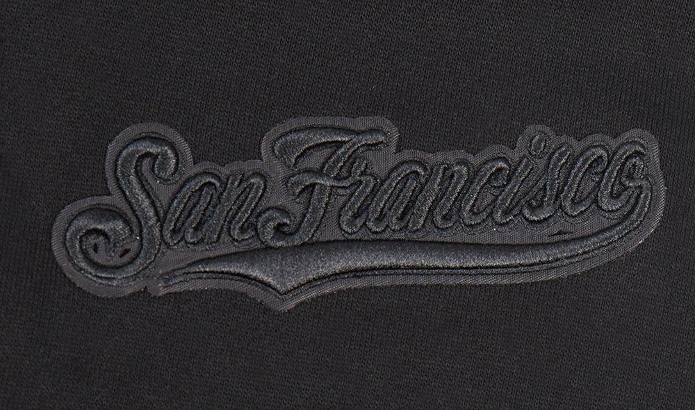Pro Standard Men's MLB San Francisco Giants Neutral Drop Shoulder Pullover Hoodie - Black - BLACK