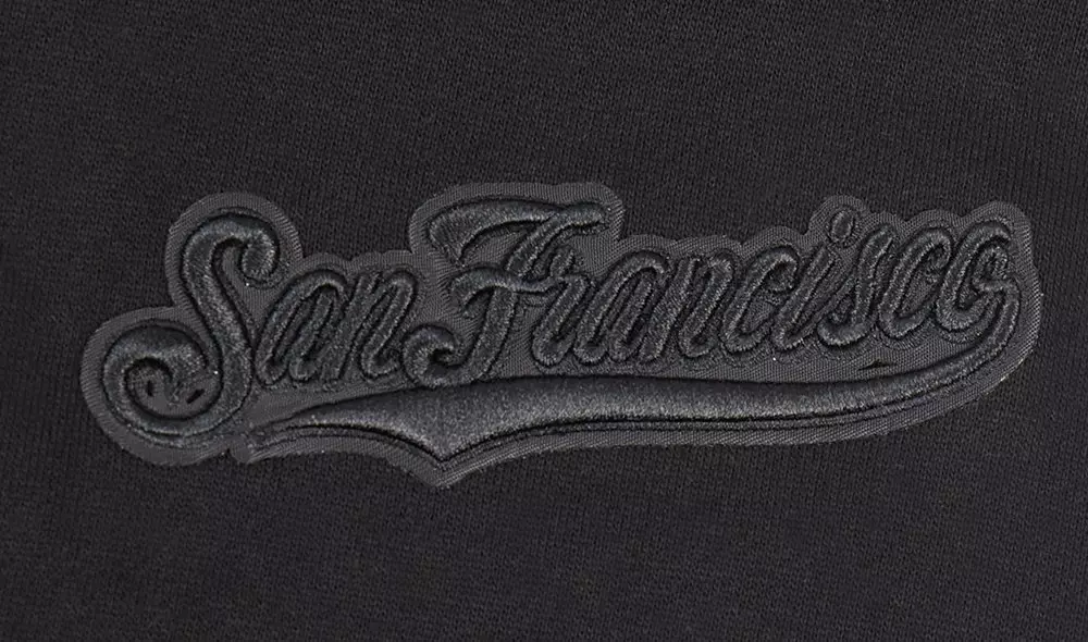 Pro Standard Men's MLB San Francisco Giants Neutral Drop Shoulder Pullover Hoodie - Black - BLACK