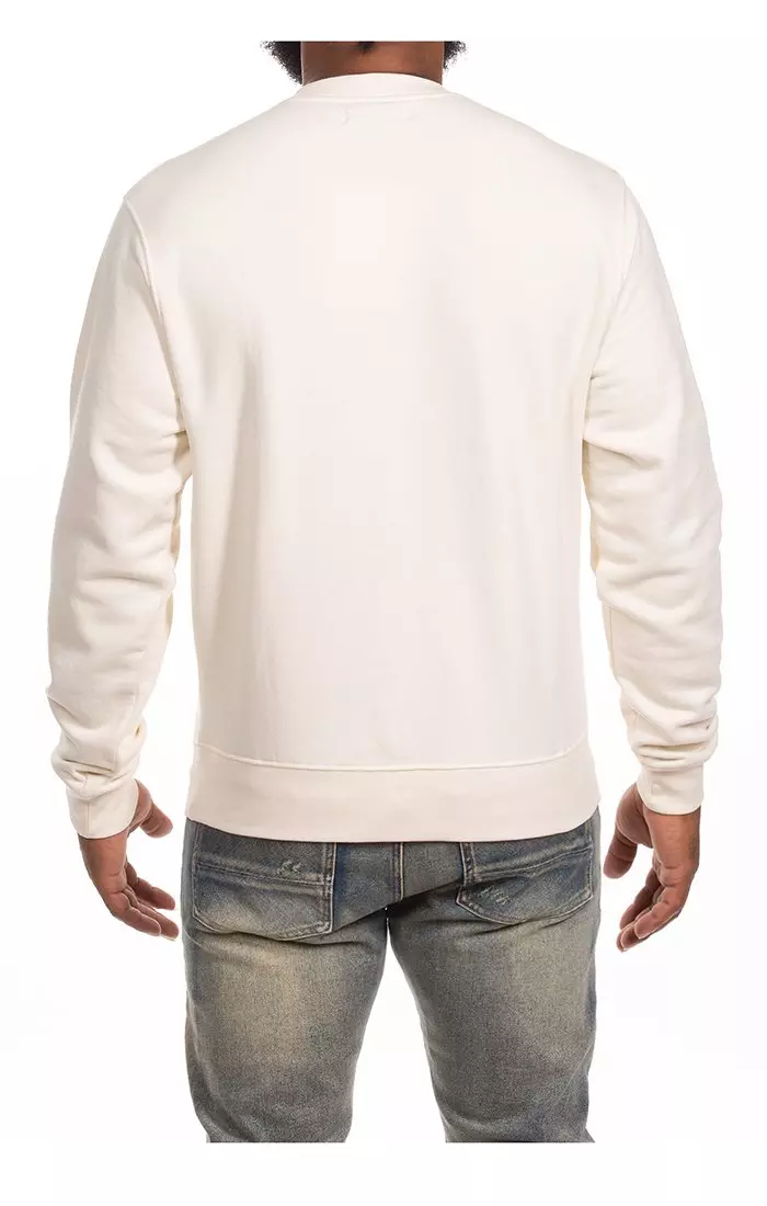 AKOO Men's Slick Fleece Sweatshirt - WHITE