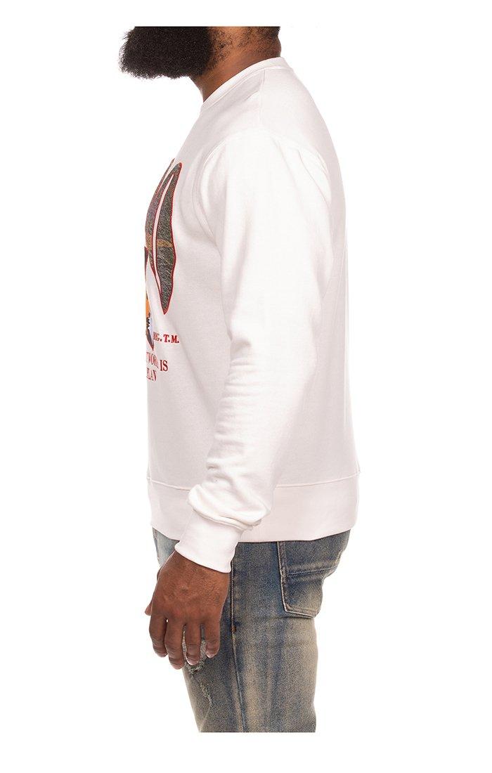 AKOO Men's Slick Fleece Sweatshirt - WHITE Thumbnail View 5