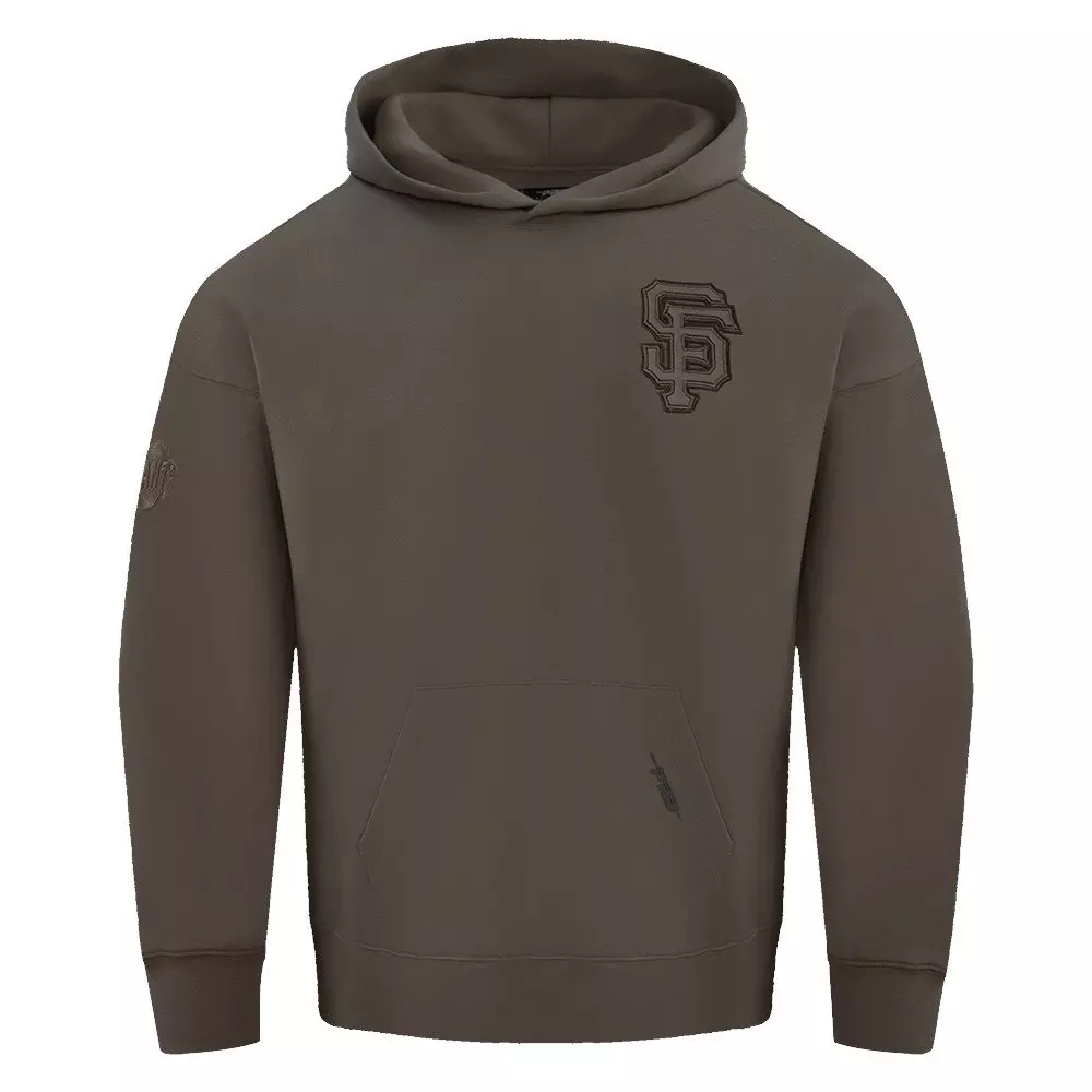 Pro Standard Men's MLB San Francisco Giants Neutral Drop Shoulder Pullover Hoodie - Dk Taupe - DK TAUPE