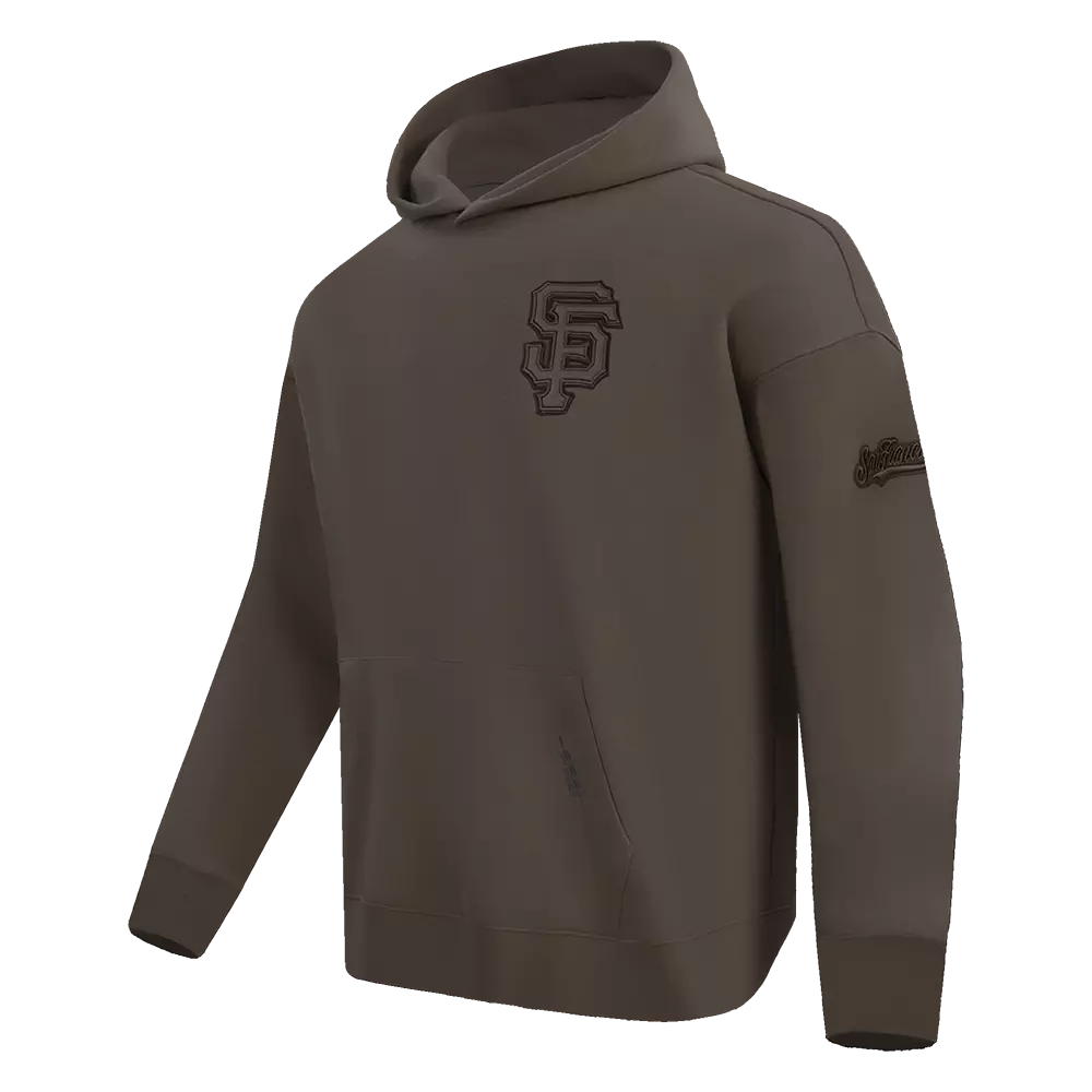 Pro Standard Men's MLB San Francisco Giants Neutral Drop Shoulder Pullover Hoodie - Dk Taupe - DK TAUPE