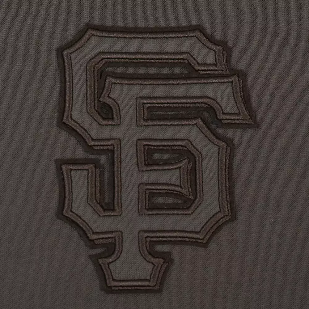 Pro Standard Men's MLB San Francisco Giants Neutral Drop Shoulder Pullover Hoodie - Dk Taupe - DK TAUPE