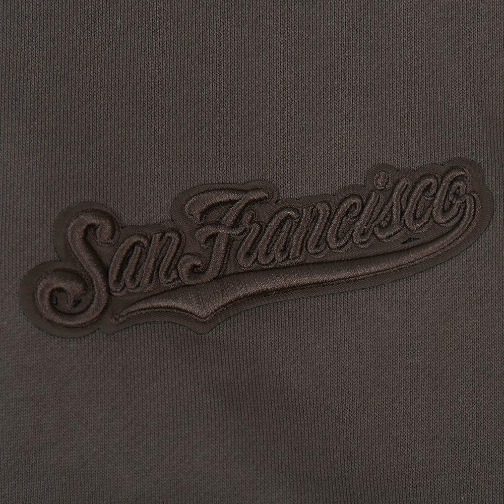 Pro Standard Men's MLB San Francisco Giants Neutral Drop Shoulder Pullover Hoodie - Dk Taupe - DK TAUPE