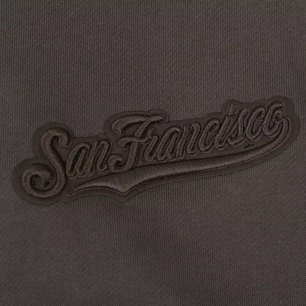 Pro Standard Men's MLB San Francisco Giants Neutral Drop Shoulder Pullover Hoodie - Dk Taupe - DK TAUPE
