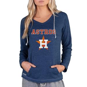College Concepts Women's Mainstream Terry Long Sleeve Houston Astros Hoodie Top -Navy