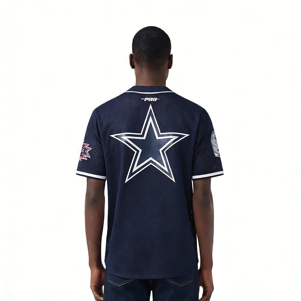 Pro Standard Men's NFL Dallas Cowboys Logo Classic Mesh Button Down Jersey - Navy - NAVY
