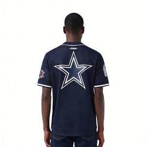 Pro Standard Men's NFL Dallas Cowboys Logo Classic Mesh Button Down Jersey - Navy - NAVY
