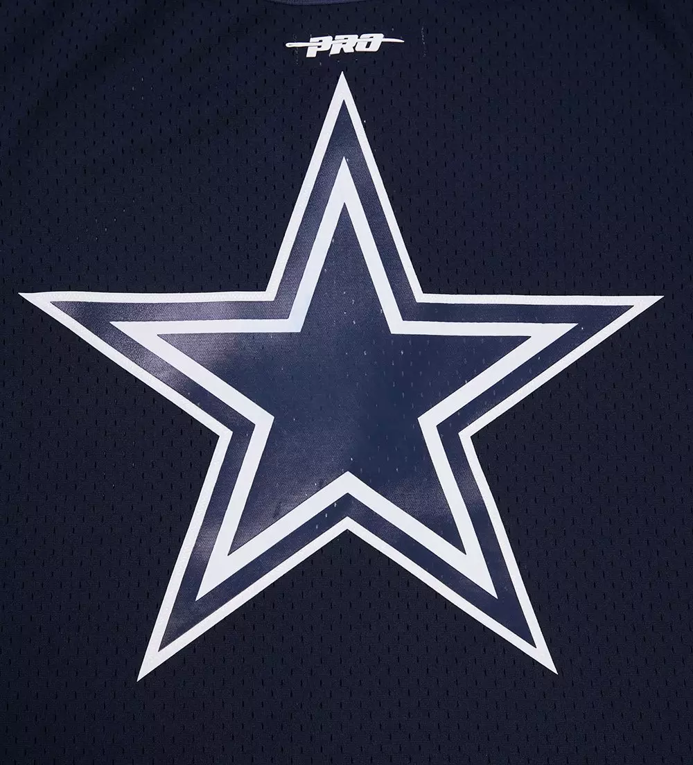 Pro Standard Men's NFL Dallas Cowboys Logo Classic Mesh Button Down Jersey - Navy - NAVY