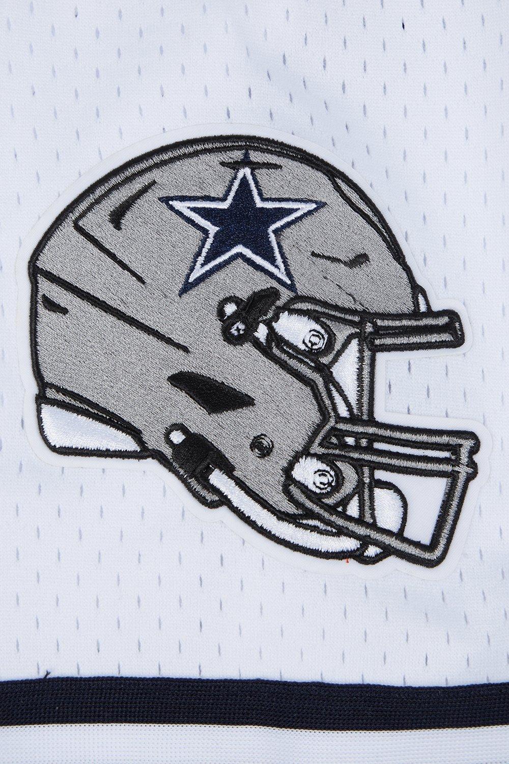 Pro Standard Men's NFL Dallas Cowboys Logo Classic Mesh Button Down Shirt - White/Navy - WHITE/NAVY