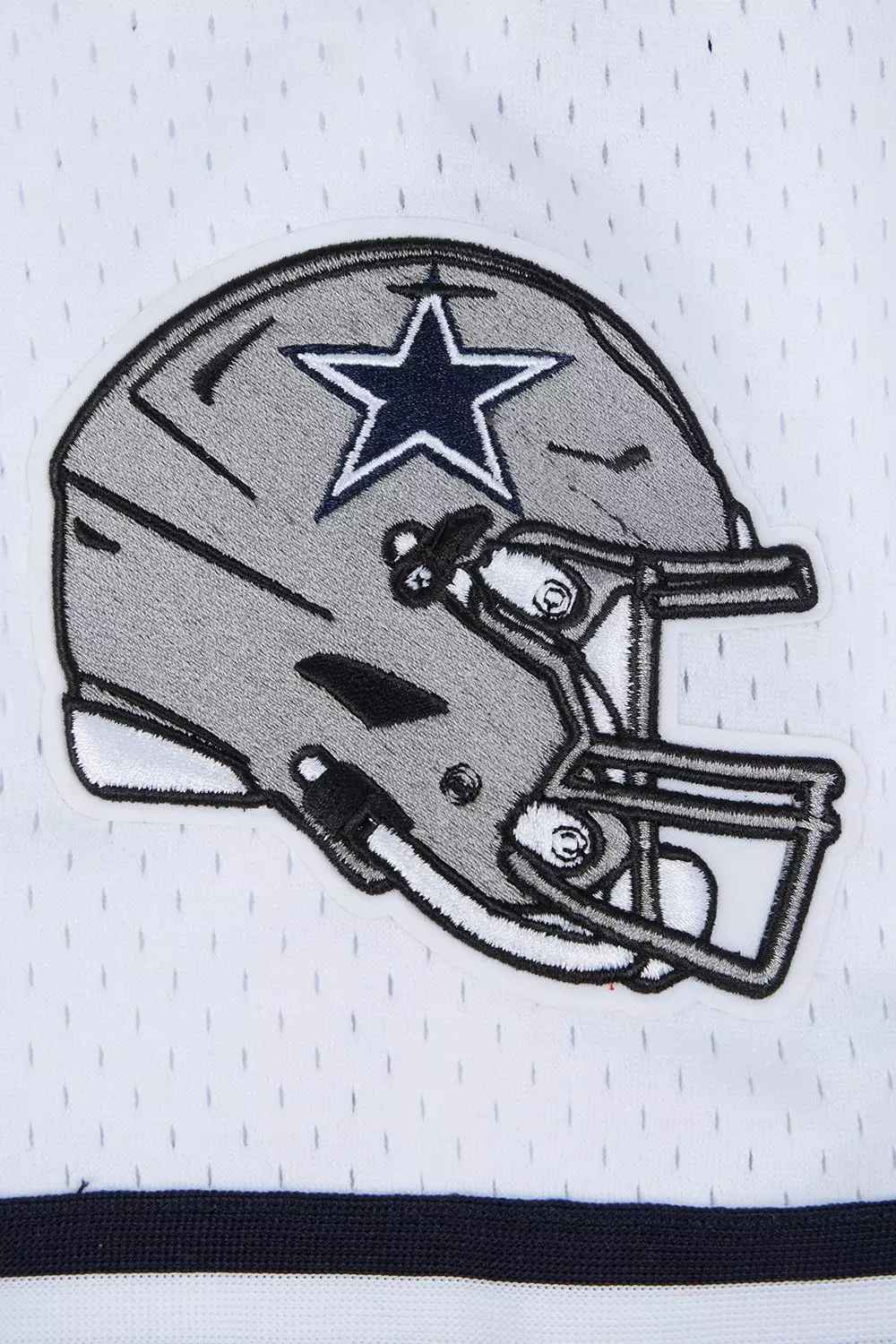 Pro Standard Men's NFL Dallas Cowboys Logo Classic Mesh Button Down Shirt - White/Navy - WHITE/NAVY
