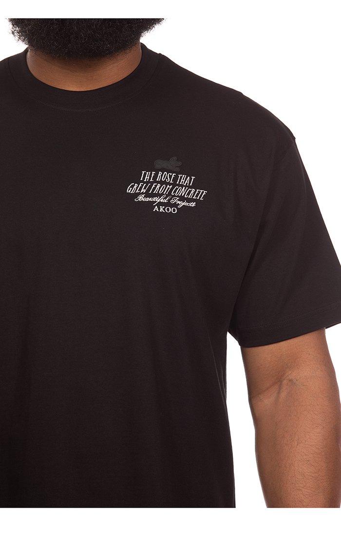 AKOO Men's Unspoken Short Sleeve Knit T-Shirt - BLACK Thumbnail View 3