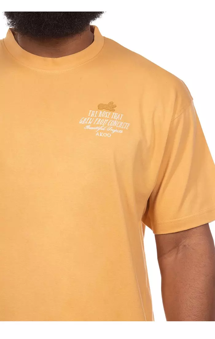 AKOO Men's Unspoken Short Sleeve Knit T-Shirt - TAN