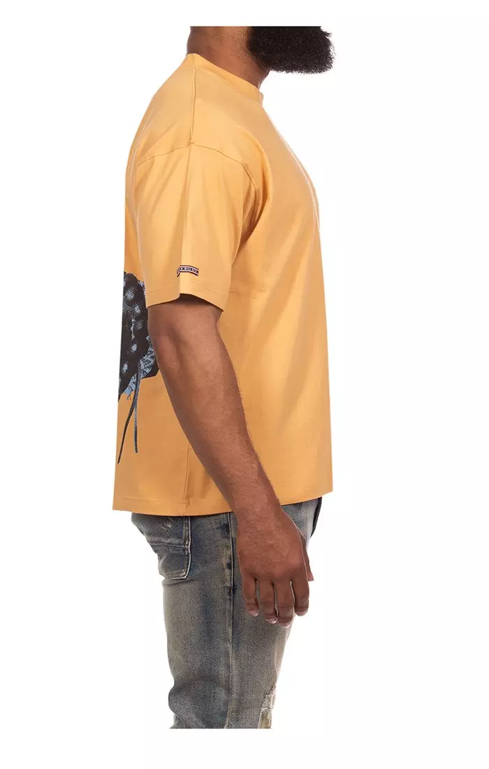 AKOO Men's Unspoken Short Sleeve Knit T-Shirt - TAN