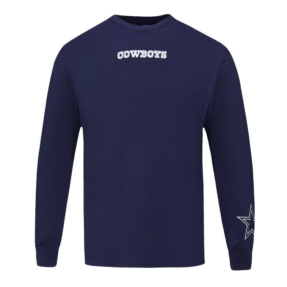 Pro Standard Men's NFL Dallas Cowboys Wingspan Drop Should Long Sleeve Tee - Navy - NAVY