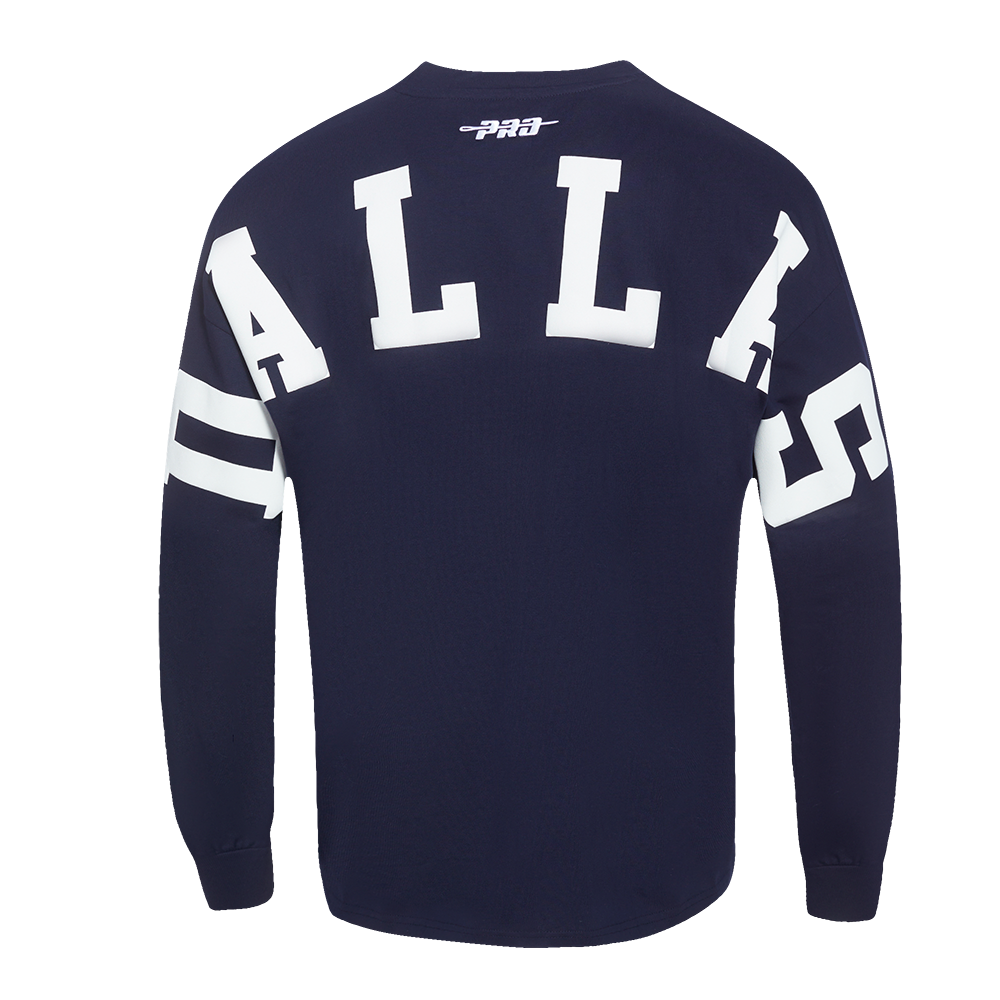 Pro Standard Men's NFL Dallas Cowboys Wingspan Drop Should Long Sleeve Tee - Navy - NAVY