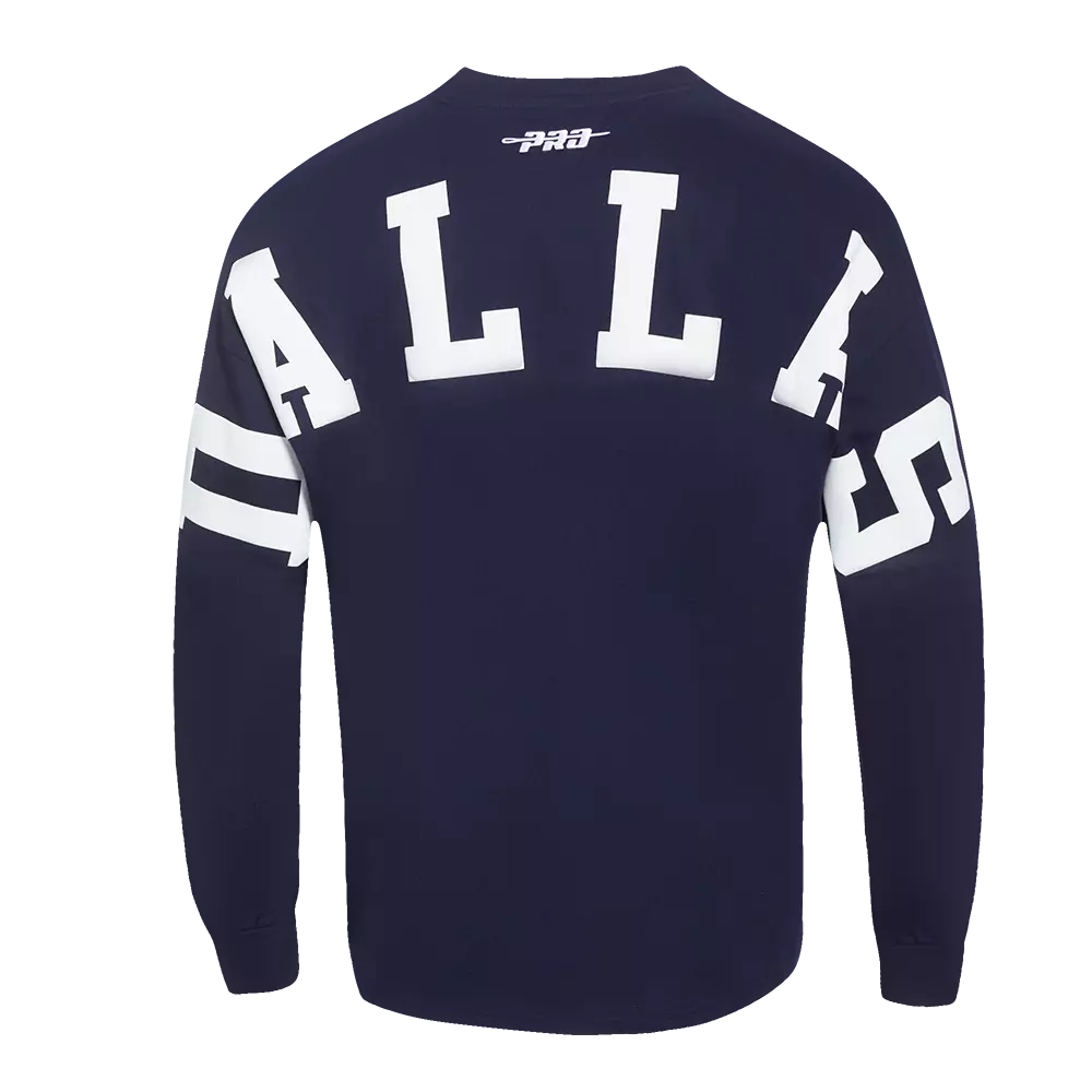 Pro Standard Men's NFL Dallas Cowboys Wingspan Drop Should Long Sleeve Tee - Navy - NAVY