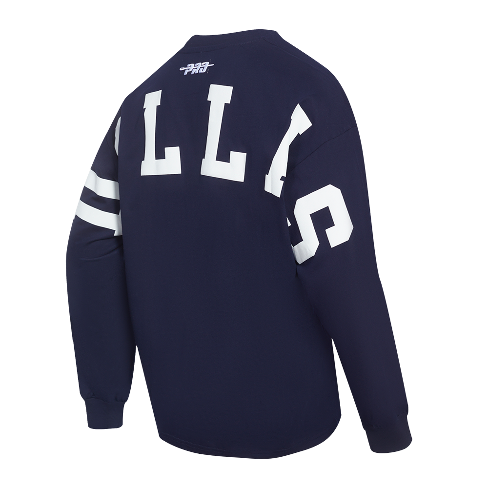 Pro Standard Men's NFL Dallas Cowboys Wingspan Drop Should Long Sleeve Tee - Navy - NAVY