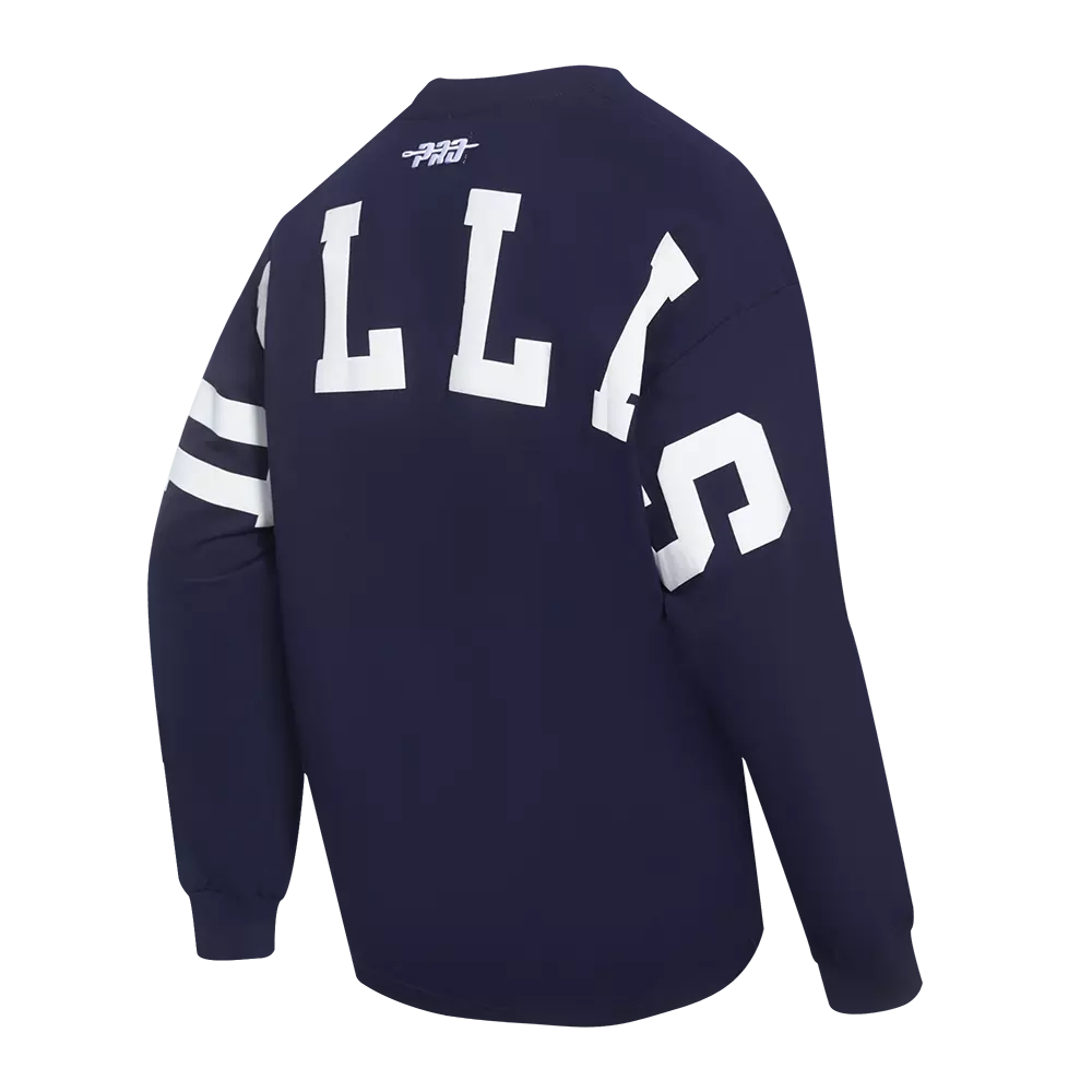 Pro Standard Men's NFL Dallas Cowboys Wingspan Drop Should Long Sleeve Tee - Navy - NAVY