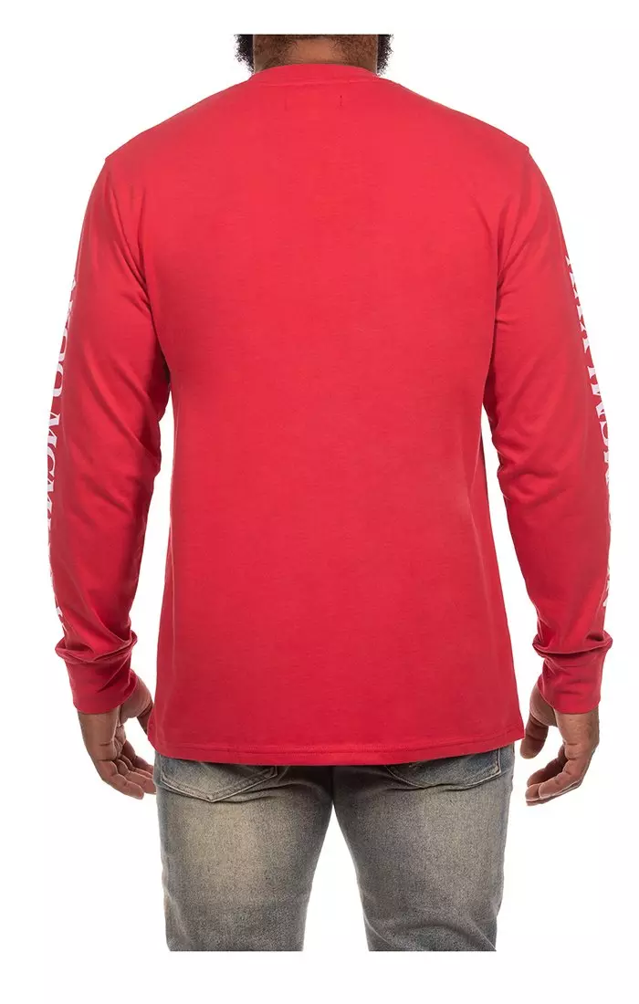 AKOO Men's Valley View Long Sleeve Knit T-Shirt - RED