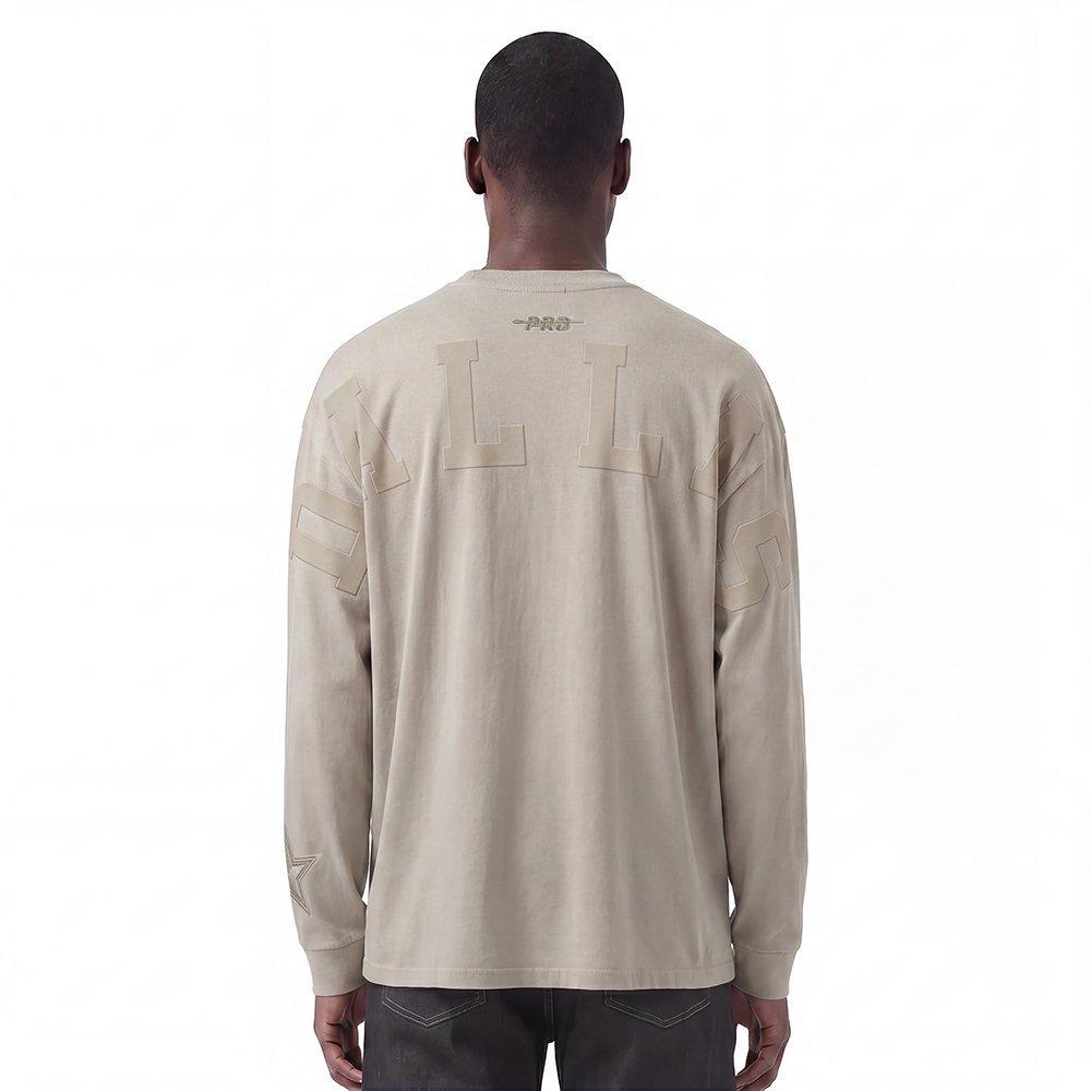 Pro Standard Men's NFL Dallas Cowboys Wingspan Drop Should Long Sleeve Tee - Taupe - TAUPE