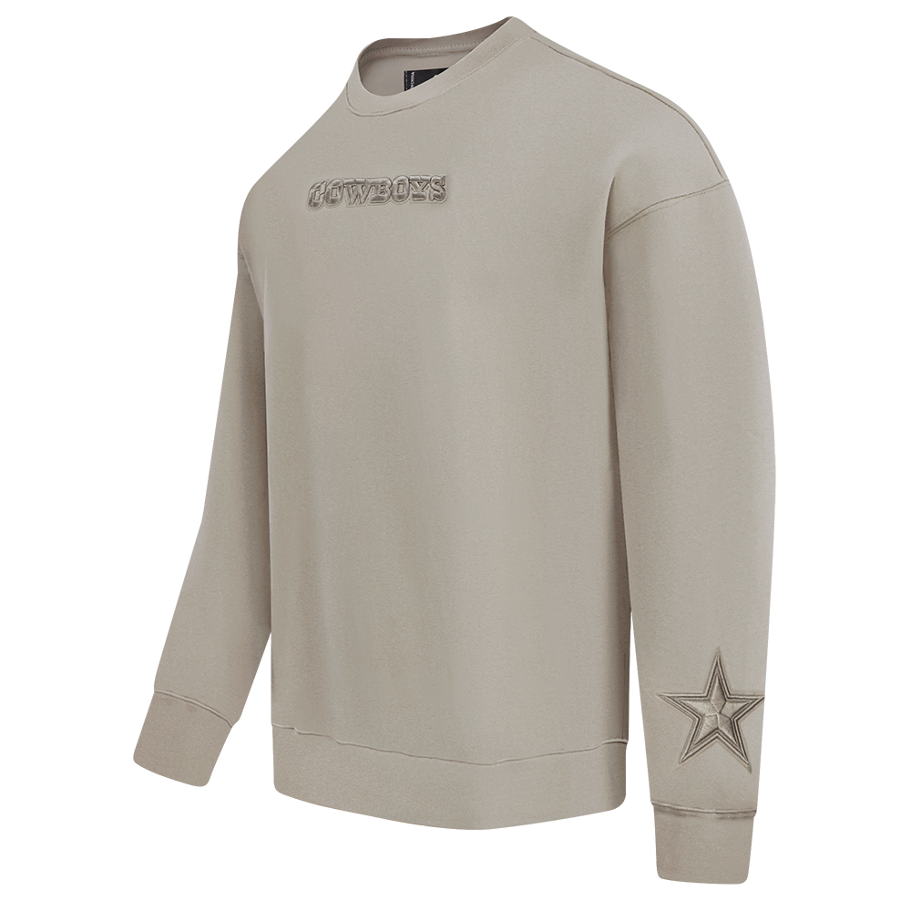 Pro Standard Men's NFL Dallas Cowboys Wingspan Drop Should Long Sleeve Tee - Taupe - TAUPE