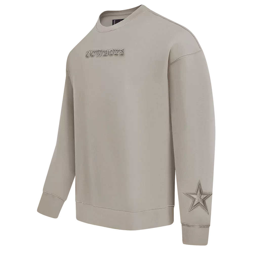 Pro Standard Men's NFL Dallas Cowboys Wingspan Drop Should Long Sleeve Tee - Taupe - TAUPE