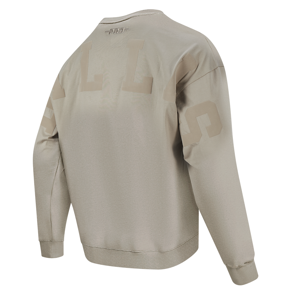Pro Standard Men's NFL Dallas Cowboys Wingspan Drop Should Long Sleeve Tee - Taupe - TAUPE