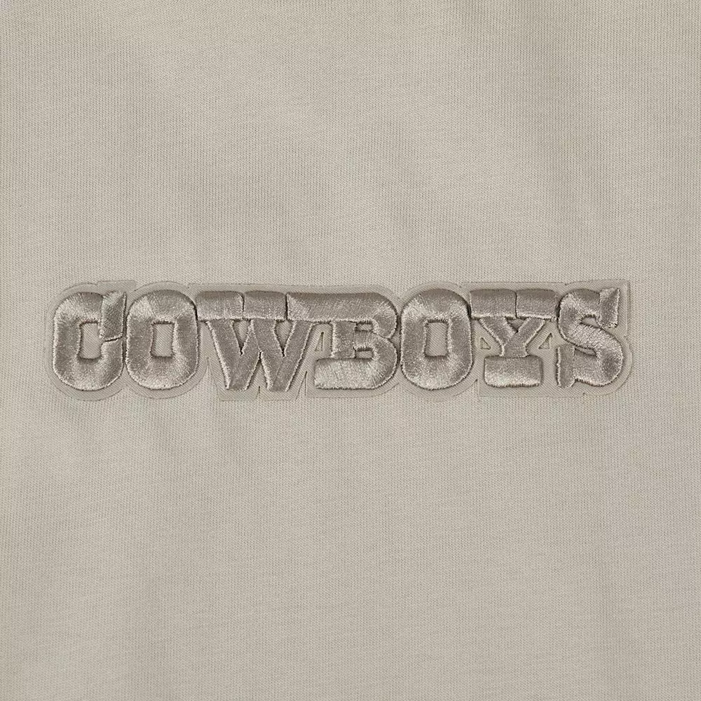 Pro Standard Men's NFL Dallas Cowboys Wingspan Drop Should Long Sleeve Tee - Taupe - TAUPE