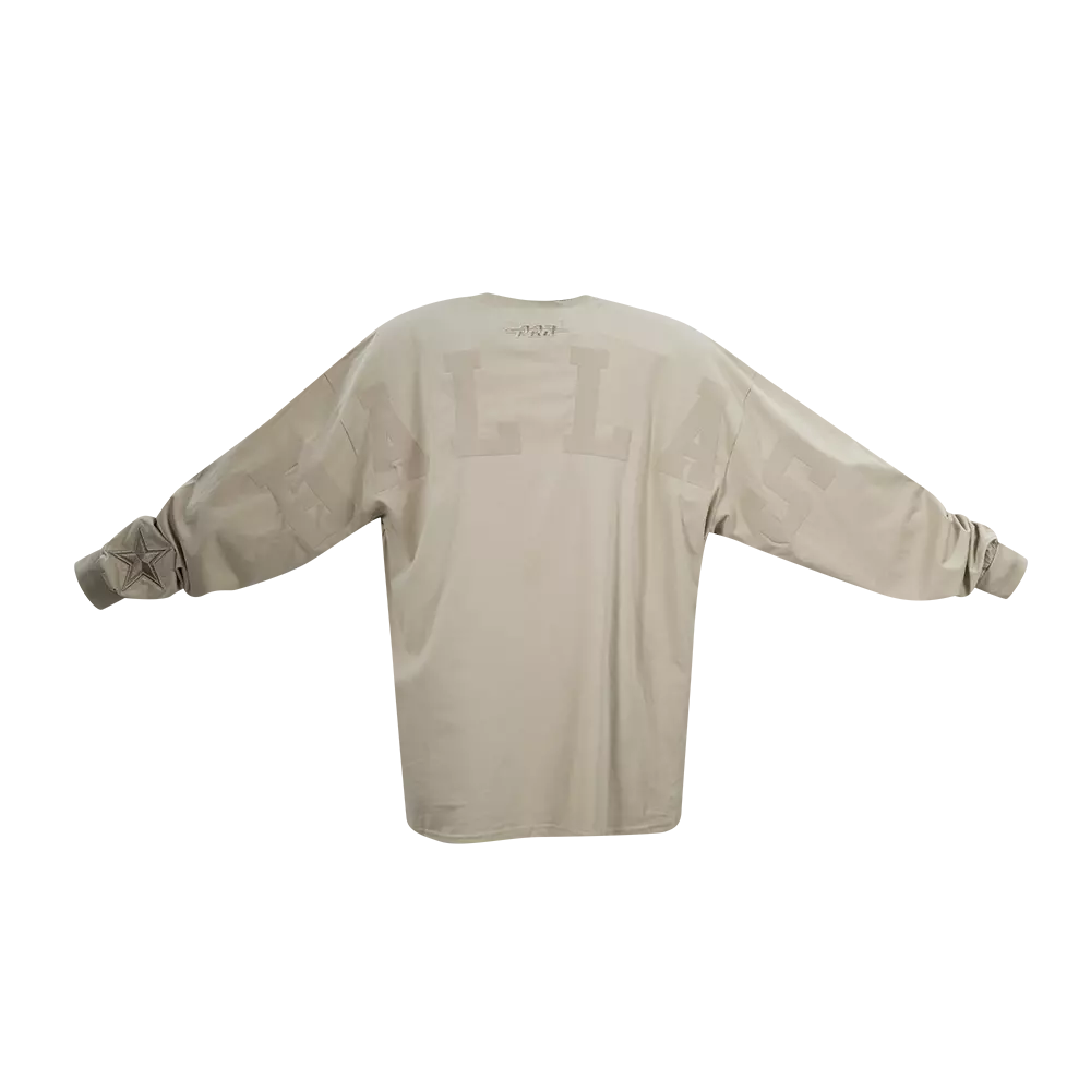 Pro Standard Men's NFL Dallas Cowboys Wingspan Drop Should Long Sleeve Tee - Taupe - TAUPE