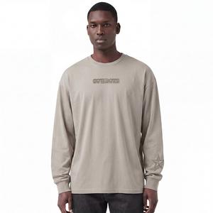 Pro Standard Men's NFL Dallas Cowboys Wingspan Drop Should Long Sleeve Tee - Taupe - TAUPE