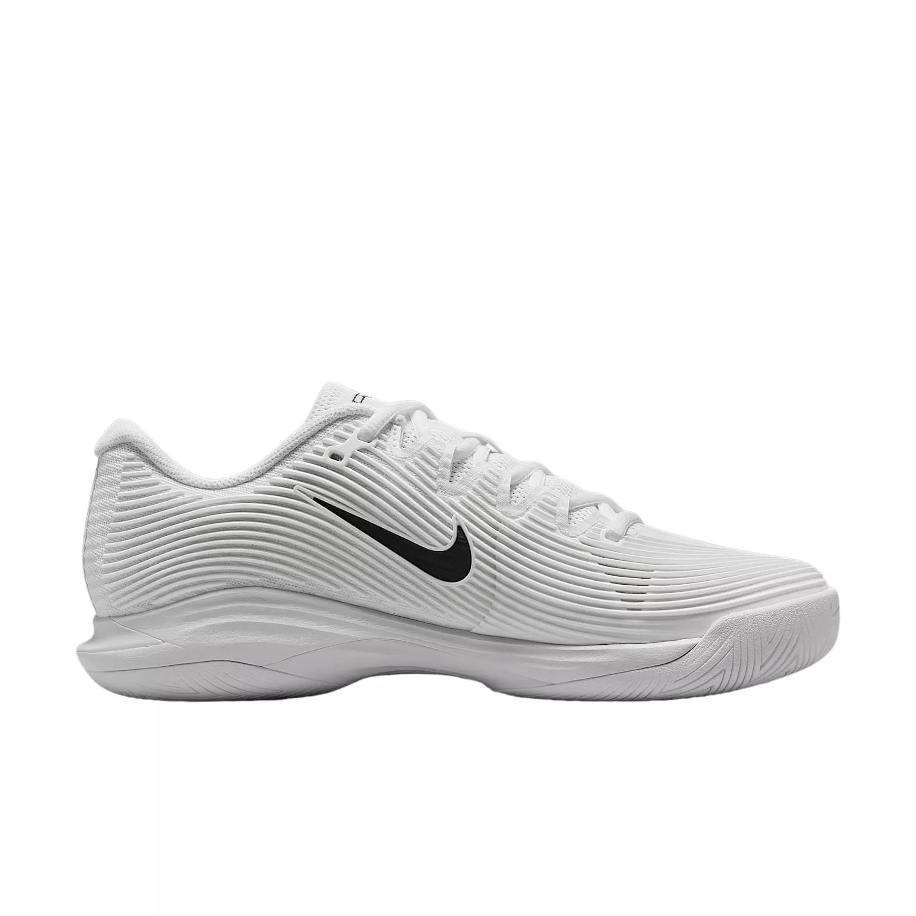 Nike Vapor 12 "White/Summit White/Black" Women's HC Tennis Shoe - WHITE/WHITE/BLACK