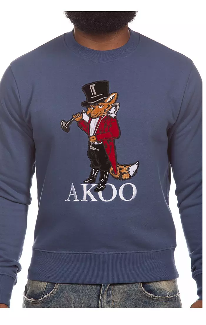 AKOO Men's Fox Hound Fleece Sweatshirt - BLUE