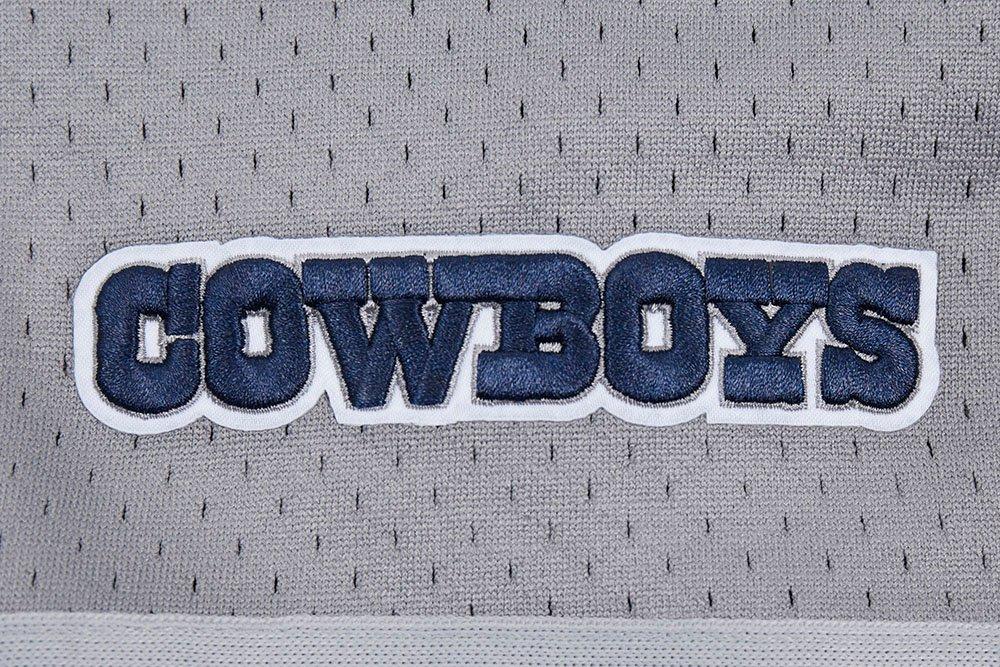 Pro Standard Men's NFL Dallas Cowboys Script Tail Mesh Button Down Shirt - Grey - GREY