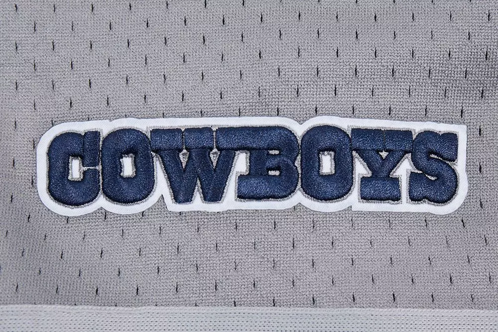 Pro Standard Men's NFL Dallas Cowboys Script Tail Mesh Button Down Shirt - Grey - GREY