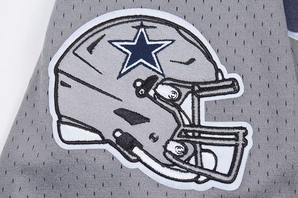 Pro Standard Men's NFL Dallas Cowboys Script Tail Mesh Button Down Shirt - Grey - GREY