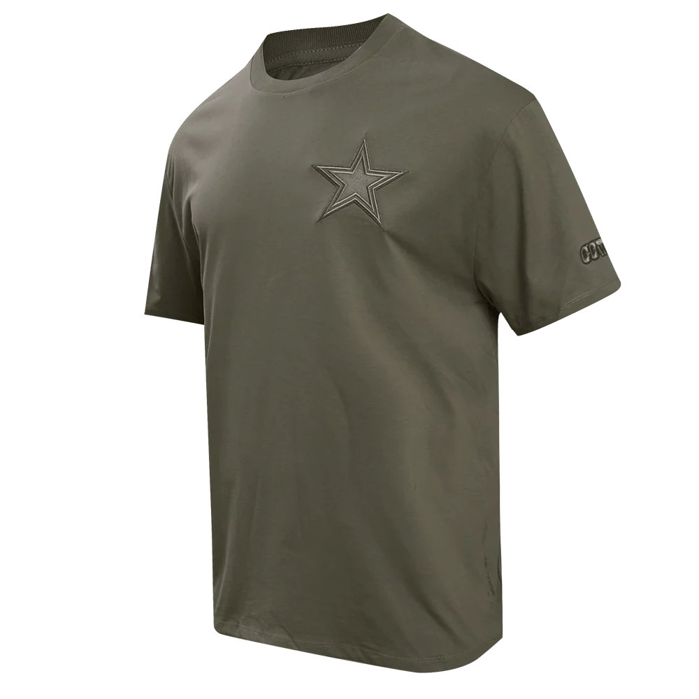 Pro Standard Men's NFL Dallas Cowboys Neutral Drop Shoulder Tee - Dk Taupe - DK TAUPE