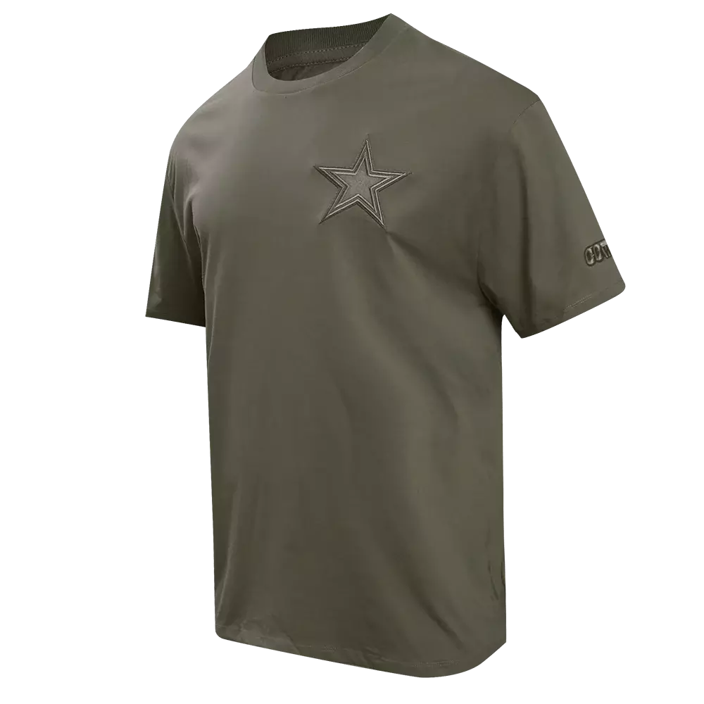 Pro Standard Men's NFL Dallas Cowboys Neutral Drop Shoulder Tee - Dk Taupe - DK TAUPE